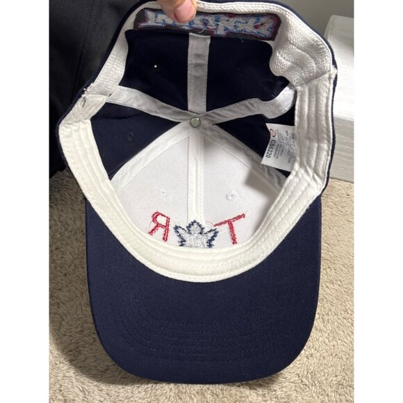 Toronto Maple Leafs Hat Twizzlers White Navy Embroidered Logo Adjustable Cap - Picture 6 of 7